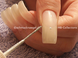 nail art liner de color plata-glitter