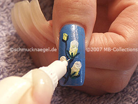 nail art pen de color blanco