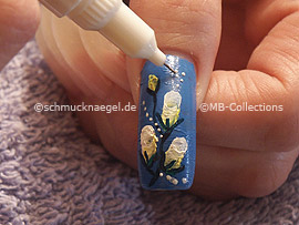 nail art pen de color blanco