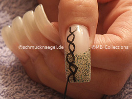 nail art liner de color negro