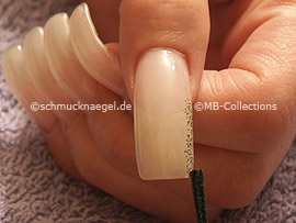 esmalte de color verde-glitter