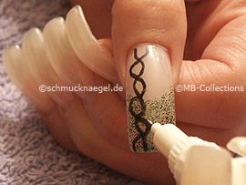 nail art pen de color blanco