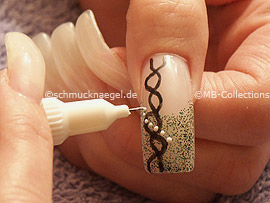nail art pen de color blanco