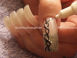 nail art pen de color blanco