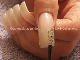 esmalte de color verde-glitter
