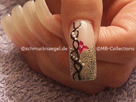 esmalte transparente, spot-swirl y piedras strass