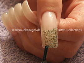 esmalte de color verde-glitter