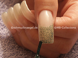 esmalte de color verde-glitter