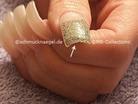 esmalte de color verde-glitter