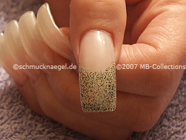 esmalte de color verde-glitter