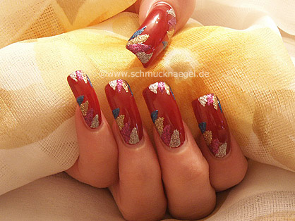 Purpurina uñas en multicolor