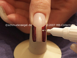 nail art pen de color blanco