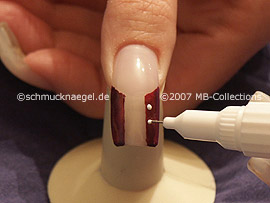 nail art pen de color blanco