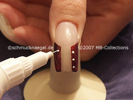 nail art pen de color blanco