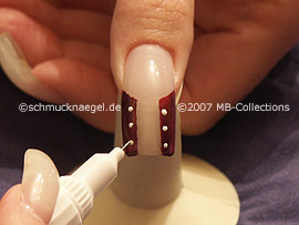nail art pen de color blanco