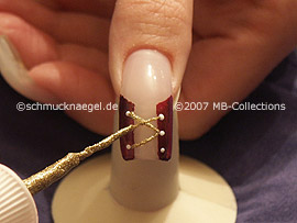 nail art liner de color oro-glitter