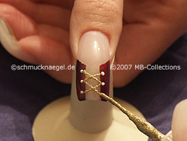 nail art liner de color oro-glitter