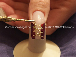 nail art liner de color oro-glitter