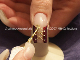 nail art liner de color oro-glitter