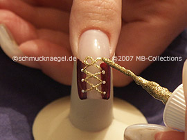 nail art liner de color oro-glitter