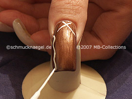 nail art liner de color blanco