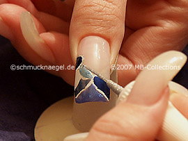 nail art liner de color plata-glitter
