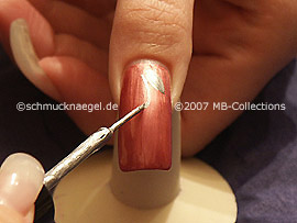 nail art liner de color plata