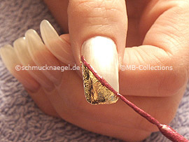 Nail art liner de color lavanda-glitter