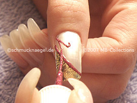 Nail art liner de color lavanda-glitter