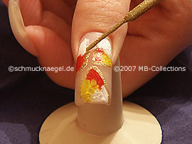 nail art liner de color oro-glitter