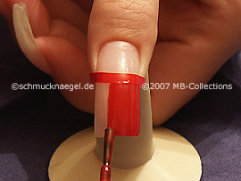 esmalte de color rojo