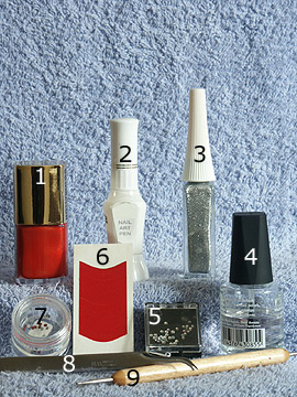 Productos para descripción de pinceladas decoracion - Plantillas manicura francesa, Esmalte, Nail art liner, Nail art pen, Piedras strass, Spot-Swirl, Esmalte transparente