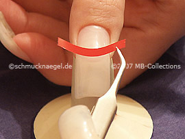 pinzeta y plantilla para manicura francesa