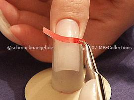 pinzeta y plantilla para manicura francesa