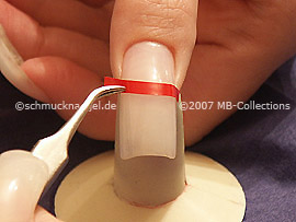 pinzeta y plantilla para manicura francesa