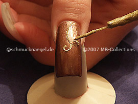 nail art liner de color oro-glitter