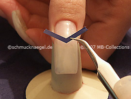 pinzeta y plantilla para manicura francesa