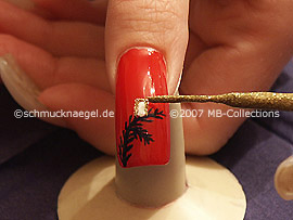 nail art liner de color oro-glitter