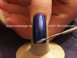 nail art liner de color plata-glitter