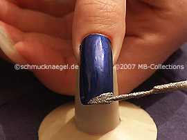 nail art liner de color plata-glitter