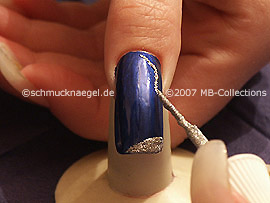 nail art liner de color plata-glitter