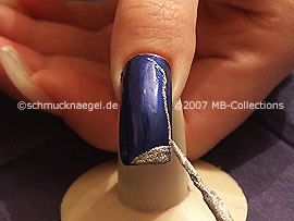 nail art liner de color plata-glitter