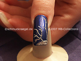 nail art liner de color plata-glitter