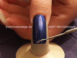 nail art liner de color plata-glitter