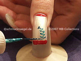 nail art liner de color verde oscuro