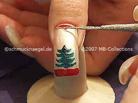 nail art liner de color plata-glitter