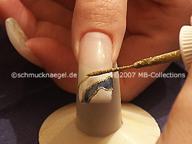 Nail art liner de color oro-Glitter