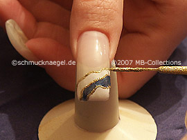 Nail art liner de color oro-Glitter