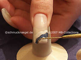 Nail art liner de color oro-Glitter