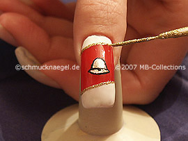 Nail art liner de color oro